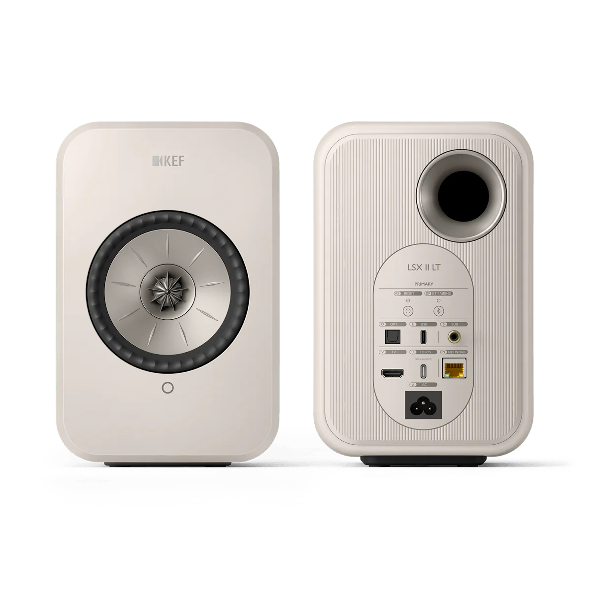 KEF LSX II LT Wireless Active Hi-Fi Speakers #colour_stone white