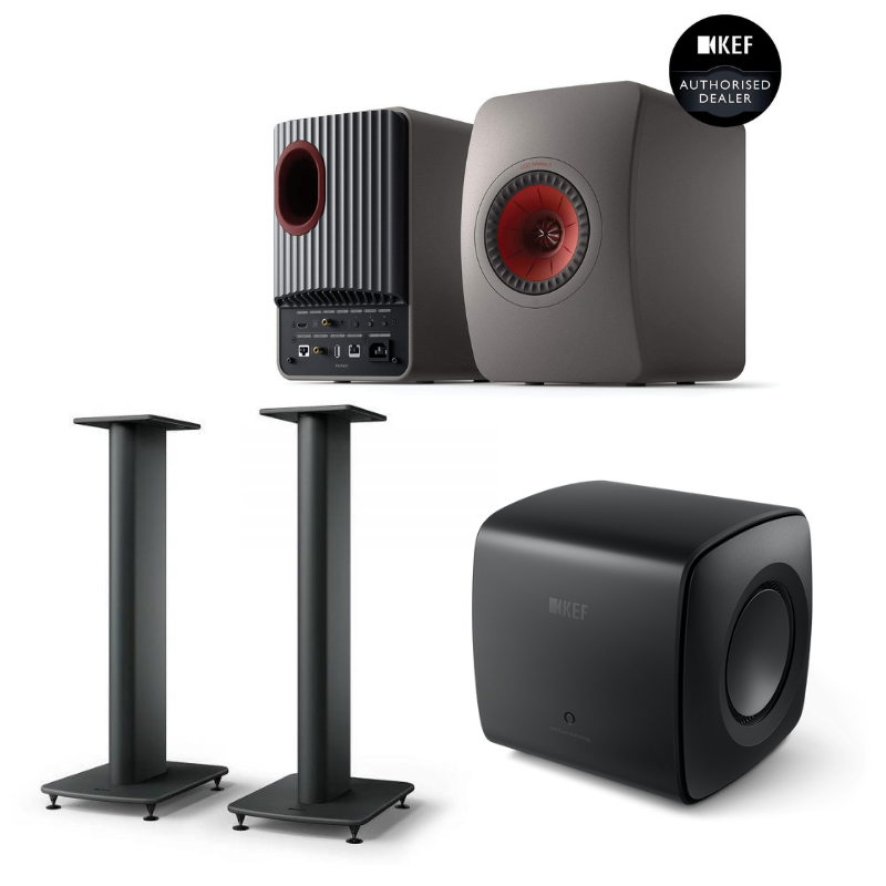 KEF LS50 Wireless II + KC62 Sub + S2 Stands Bundle