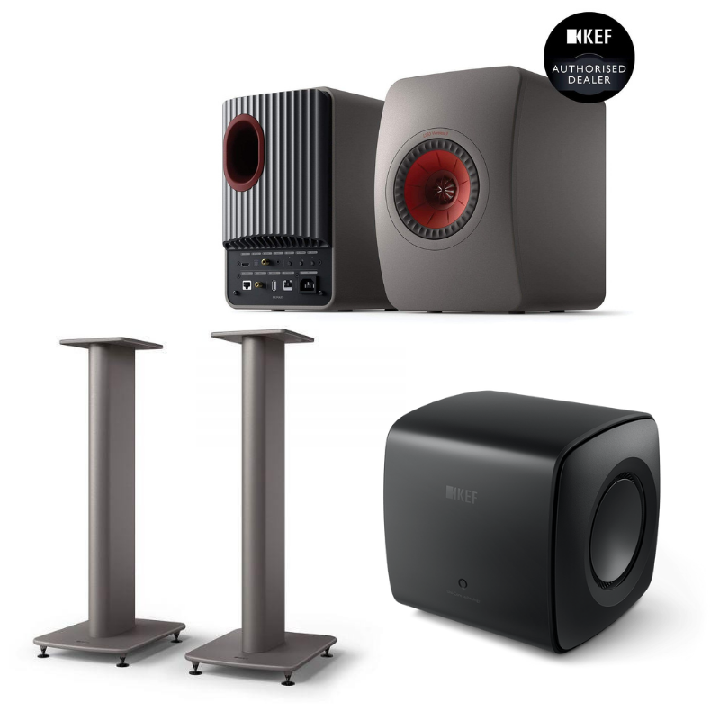 KEF LS50 Wireless II + KC62 Sub + S2 Stands Bundle