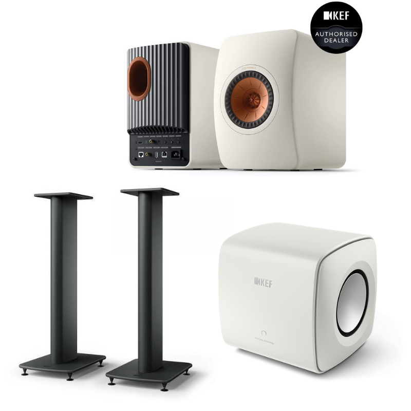 KEF LS50 Wireless II + KC62 Sub + S2 Stands Bundle
