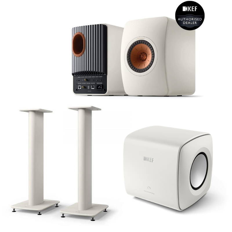 KEF LS50 Wireless II + KC62 Sub + S2 Stands Bundle