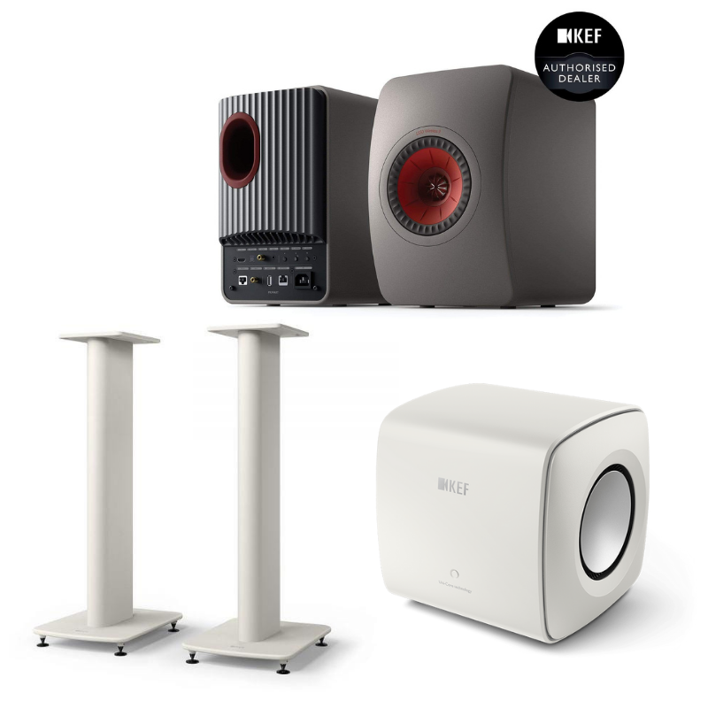 KEF LS50 Wireless II + KC62 Sub + S2 Stands Bundle