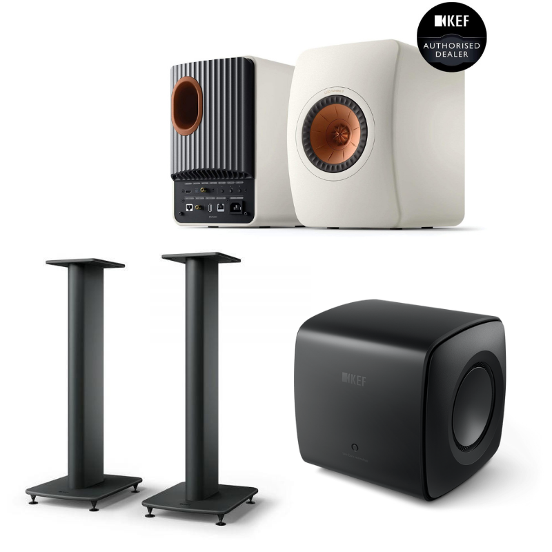 KEF LS50 Wireless II + KC62 Sub + S2 Stands Bundle
