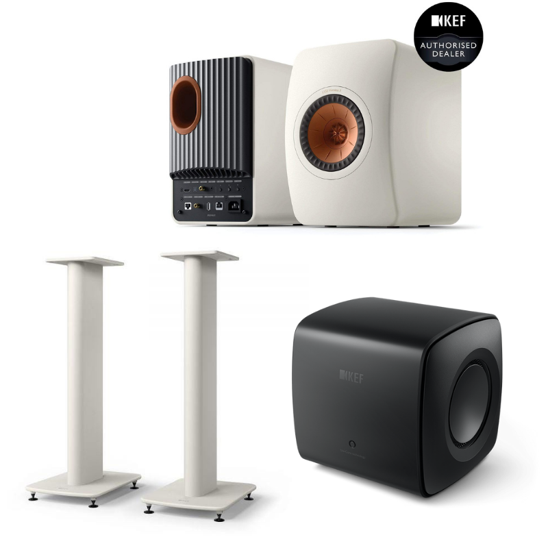 KEF LS50 Wireless II + KC62 Sub + S2 Stands Bundle