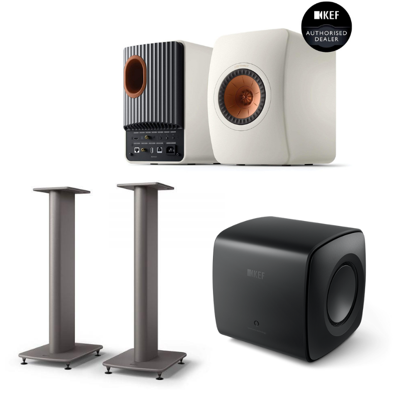 KEF LS50 Wireless II + KC62 Sub + S2 Stands Bundle