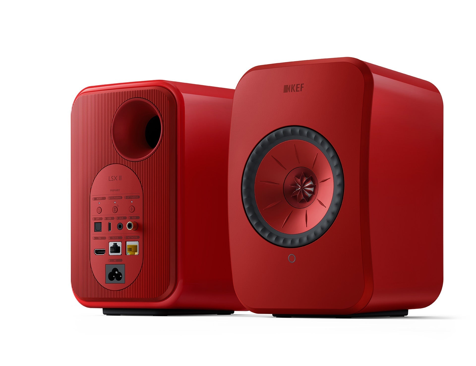 KEF LSX 2 Powered / Active Speakers #colour_lava red