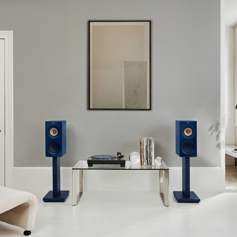 KEF R3 Meta 3-way Bookshelf Speakers in living room