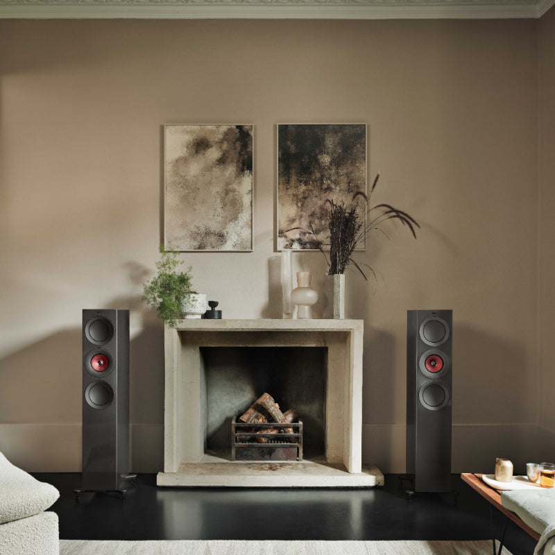 KEF R7 Meta 3-way Floorstanding Speakers #colour_titanium gloss