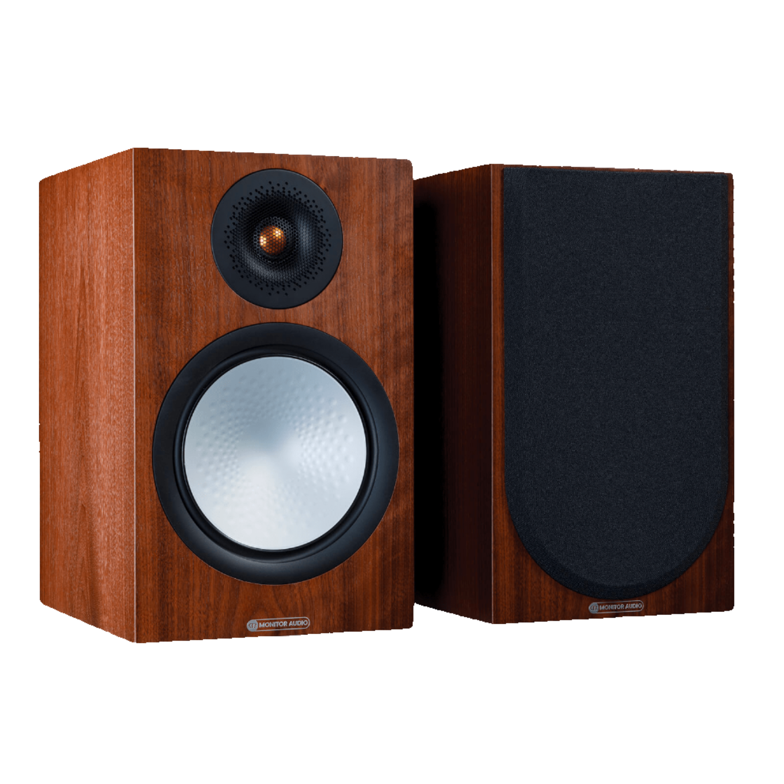 Monitor Audio Silver 100 7G Bookshelf Speakers #colour_natural walnut
