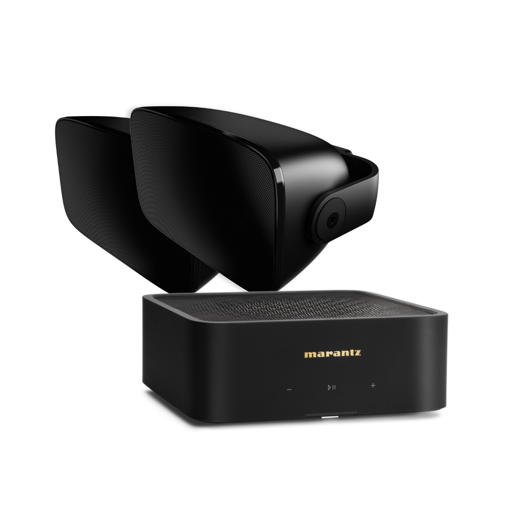 Bowers & Wilkins AM-1 Outdoor Speakers + Marantz M1