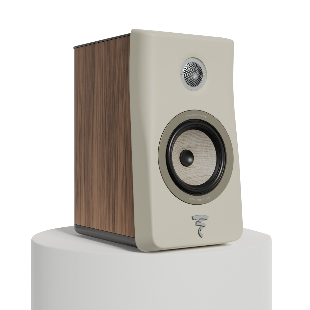 Focal Kanta N°1 2-way Bookshelf Speakers Walnut Hg Ivory Mat #colour_Ivory_Walnut #stands_None