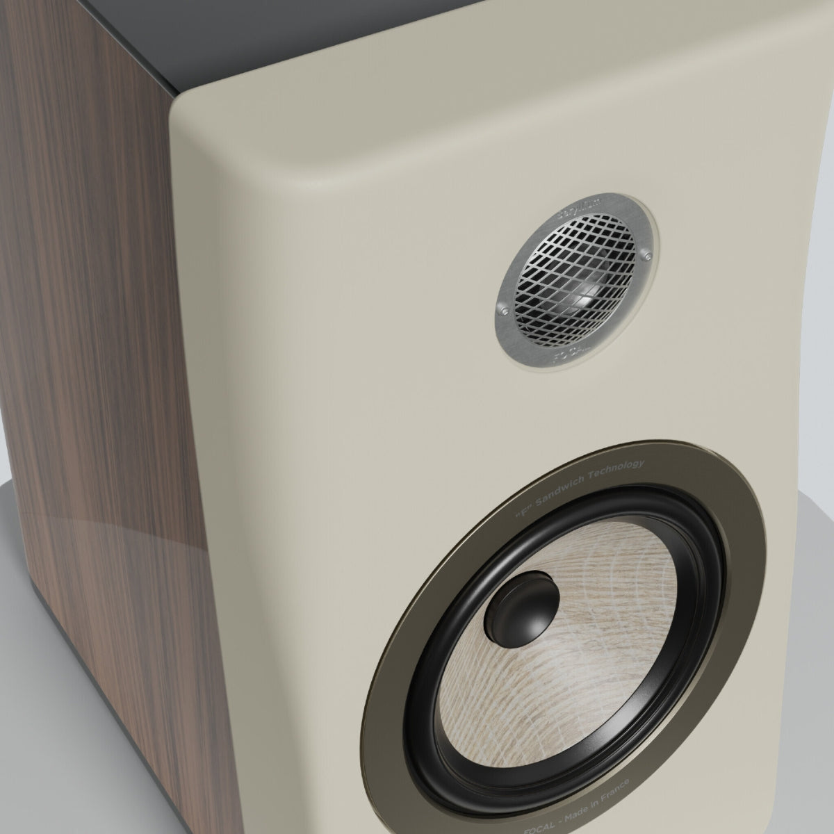 Focal Kanta N°1 2-way Bookshelf Speakers Walnut Hg Ivory Mat #colour_Ivory_Walnut #stands_None