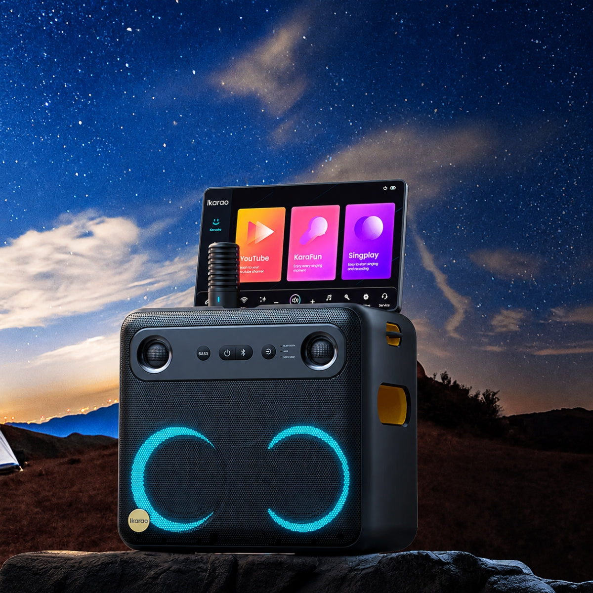 Ikarao Break X2 Portable 600W Karaoke Speakers with 10” Touch Screen Display | Ikarao | Break X2 | Ikarao Break X2 | Portable Karaoke Speakers 