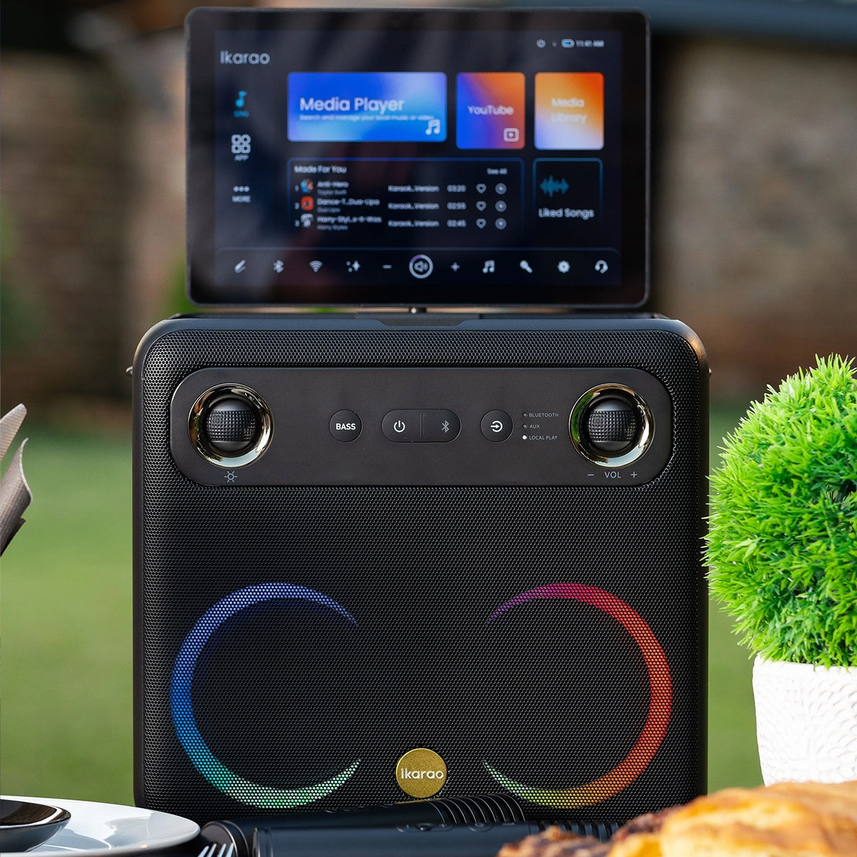 Ikarao Break X2 Portable 600W Karaoke Speakers with 10” Touch Screen Display | Ikarao | Break X2 | Ikarao Break X2 | Portable Karaoke Speakers 