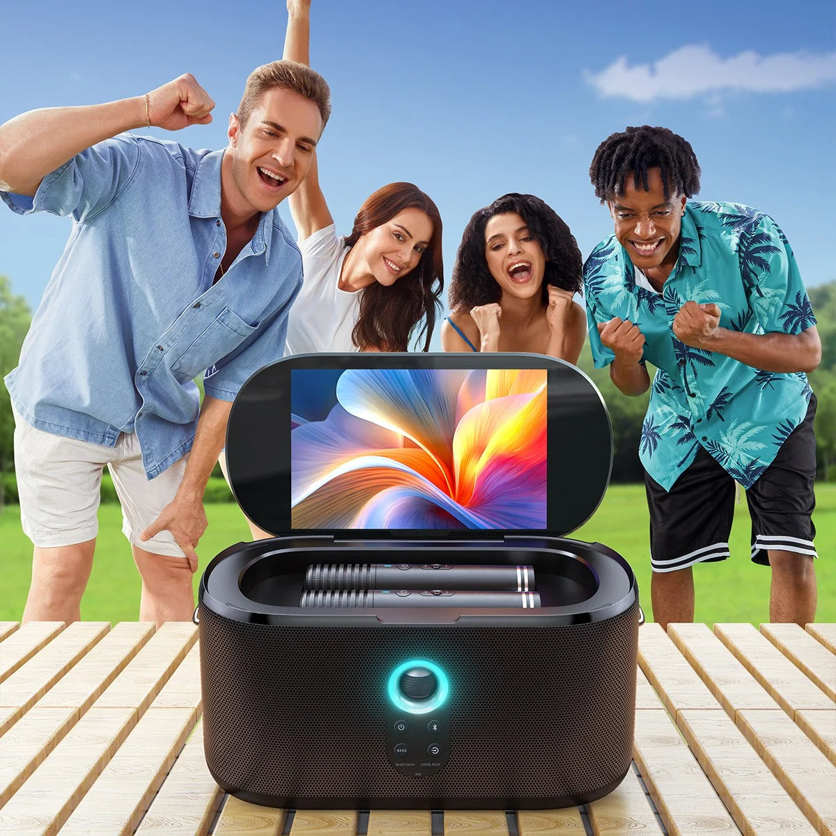 Ikarao Shell S1 Portable 300W Karaoke Machine 10” Lyrics Display | Ikarao | Shell S1 Portable | Ikarao Shell S1 Portable | Portable Karaoke Speakers 