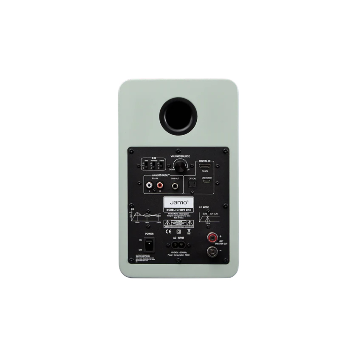 Jamo C705PA MKII Active Bookshelf Speaker Matte Green #colour_Matte Green