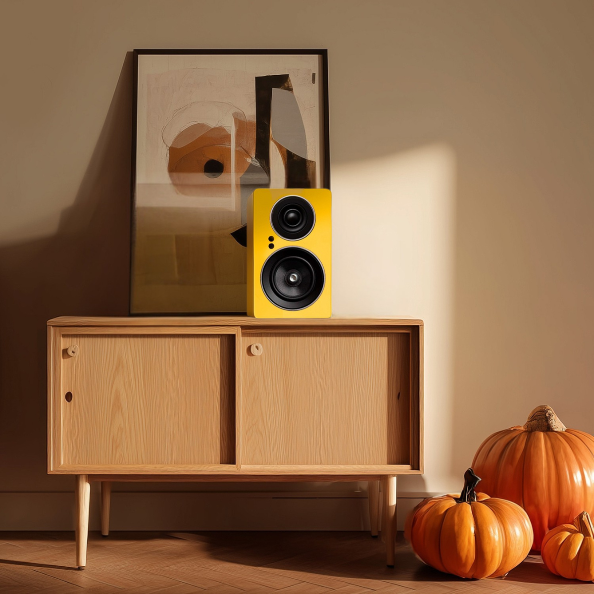 Jamo C705PA MKII Active Bookshelf Speaker Yellow High Gloss #colour_Yellow High Gloss