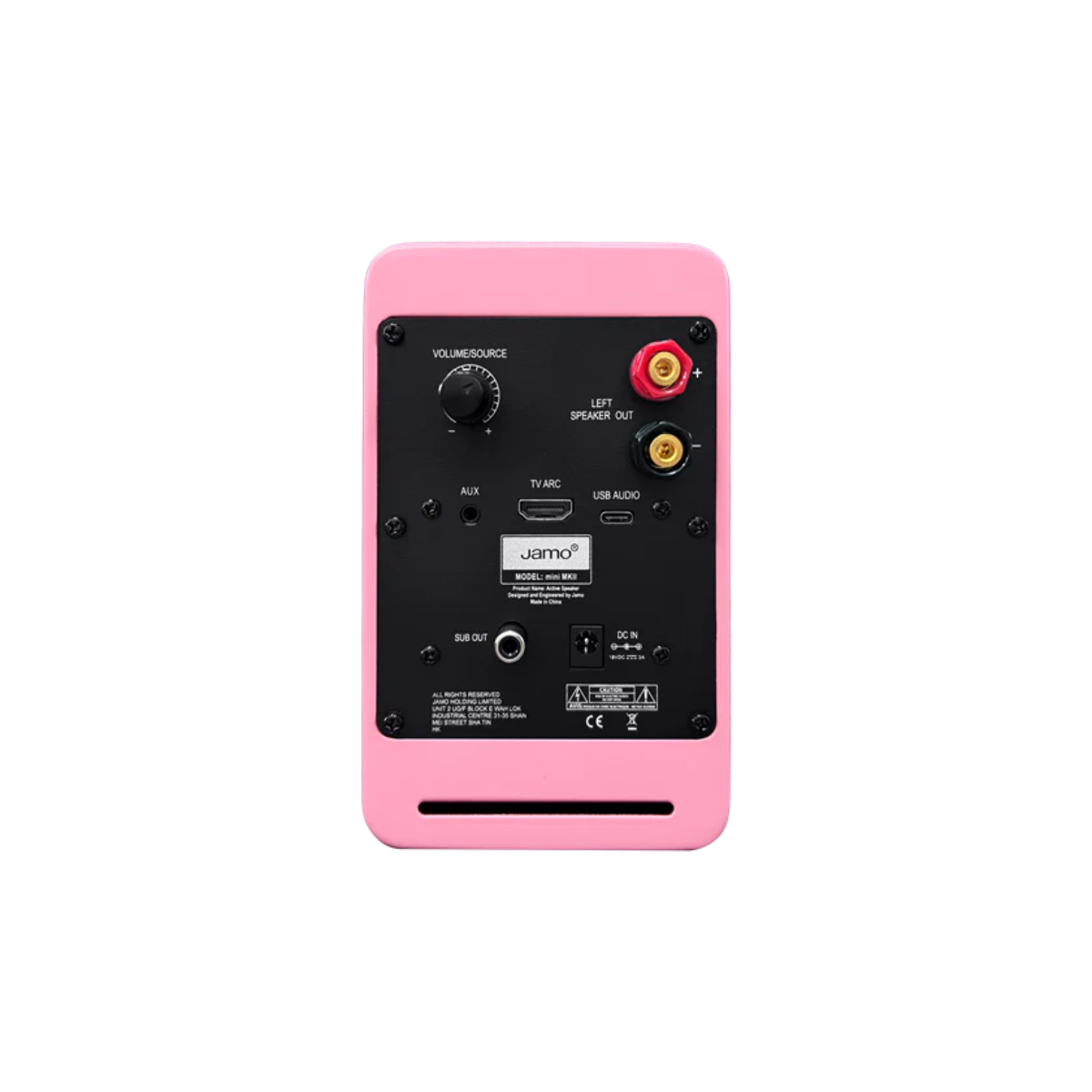 Jamo Mini MKII Active Bookshelf Speaker Pink High Gloss #colour_Pink High Gloss