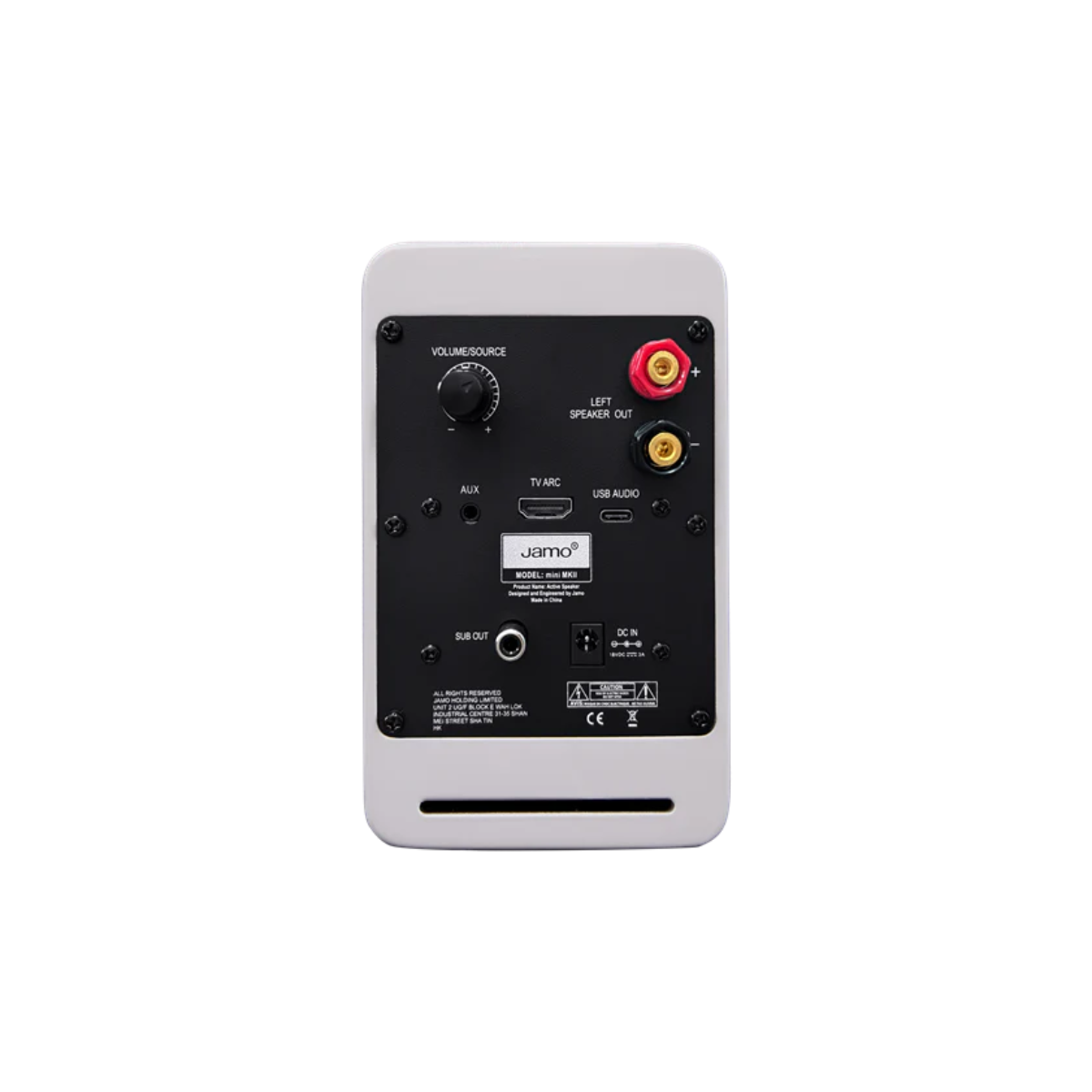 Jamo Mini MKII Active Bookshelf Speaker White High Gloss #colour_White High Gloss
