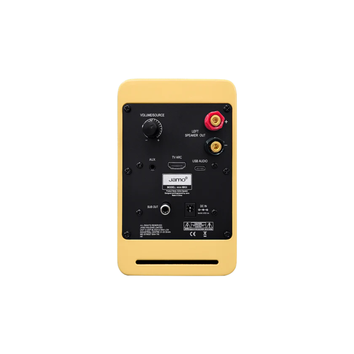 Jamo Mini MKII Active Bookshelf Speaker Yellow High Gloss #colour_Yellow High Gloss