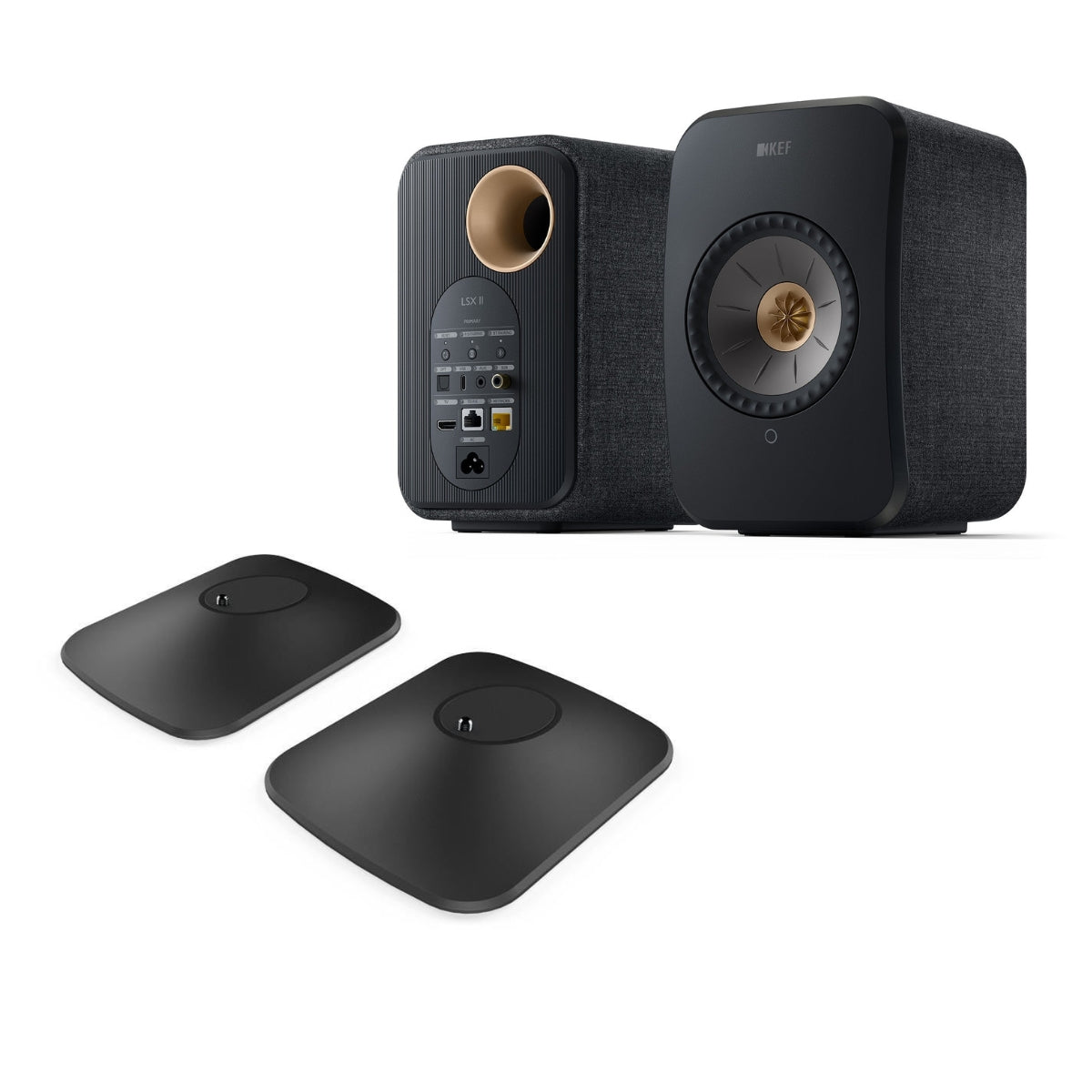 KEF LSX II Powered / Active Speakers & P1 Stand Bundle