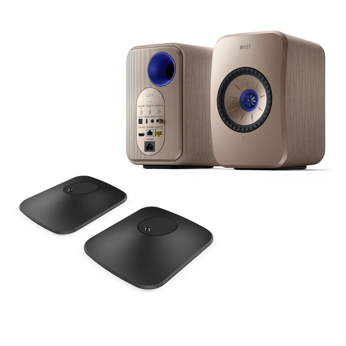 KEF LSX II Powered / Active Speakers & P1 Stand Bundle