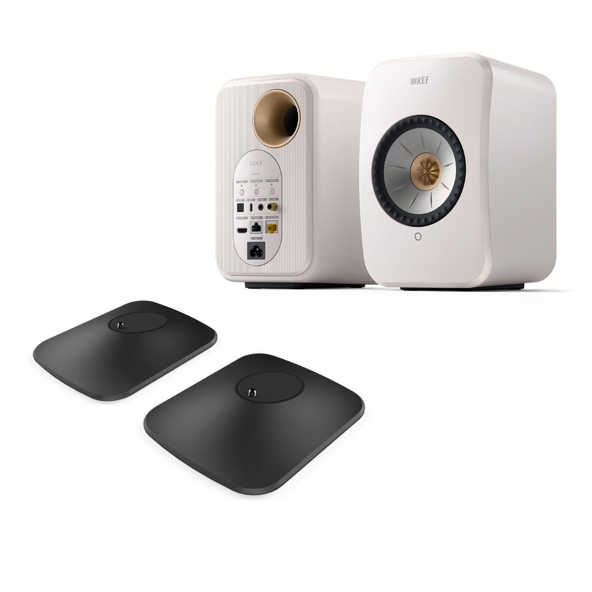 KEF LSX II Powered / Active Speakers & P1 Stand Bundle