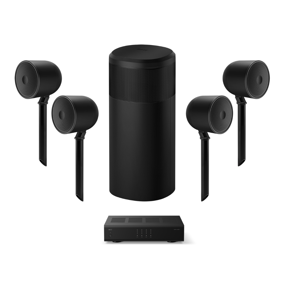 KEF Landscape P6Q 6.5” Uni-Q Satellite 4.1 Outdoor Speaker System with 4-Ch Amplifier
