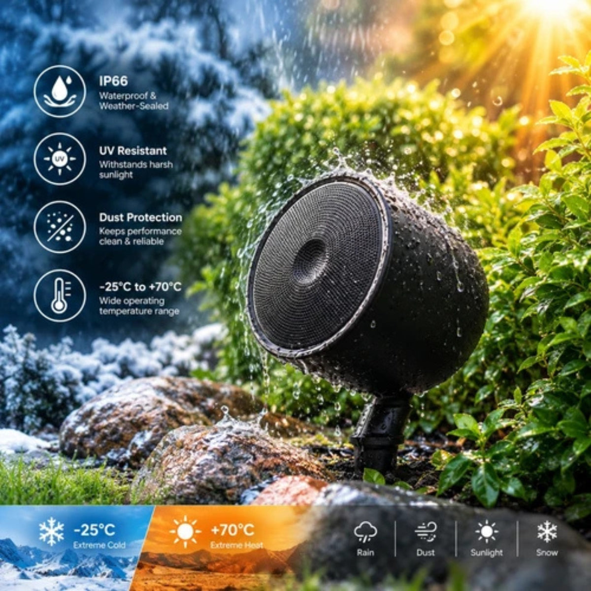 KEF SR6Q 6.5” Uni-Q Outdoor Landscape Satellite Speakers