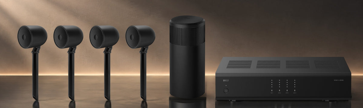 KEF Landscape P6Q 6.5” Uni-Q Satellite 4.1 Outdoor Speaker System with 4-Ch Amplifier