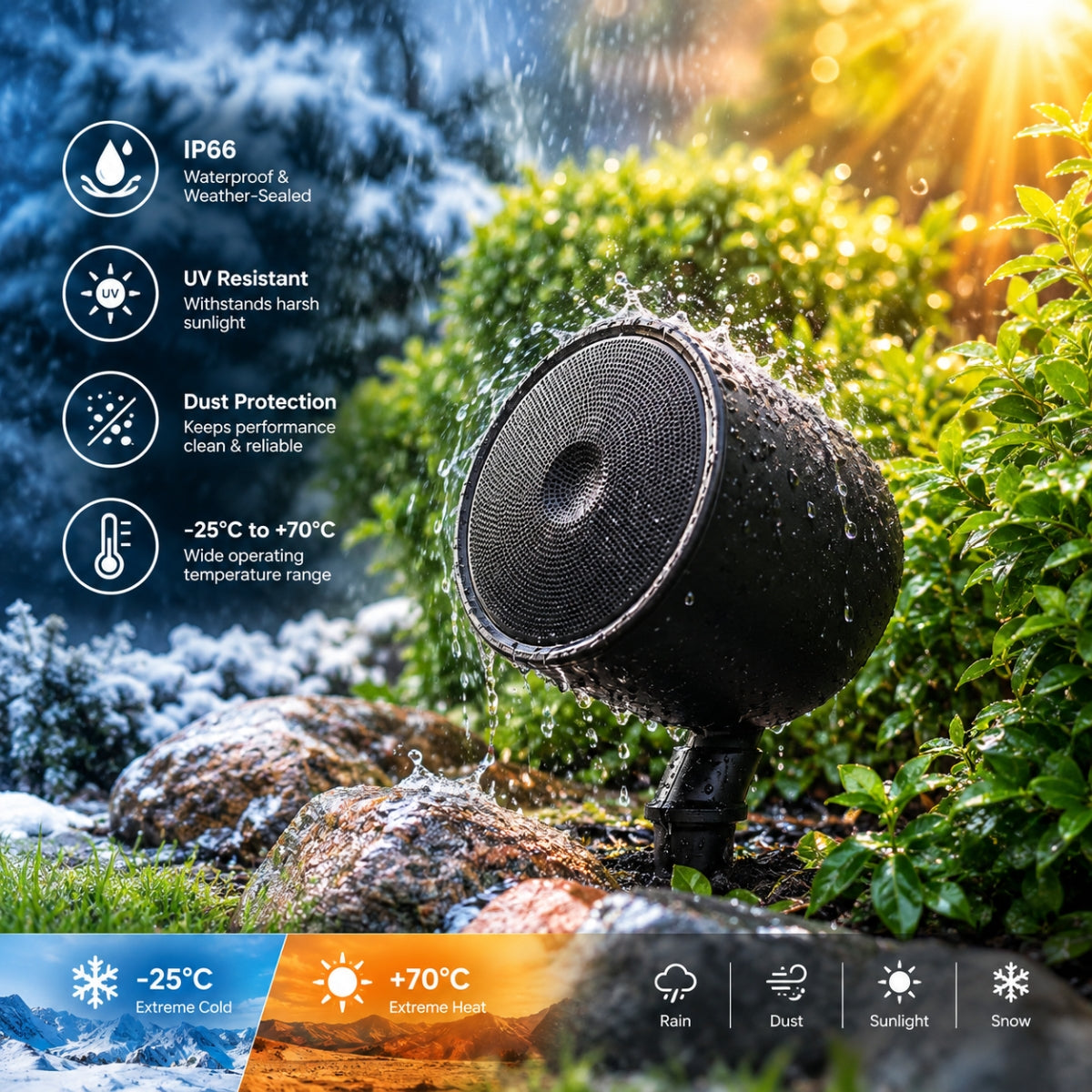 KEF SR6Q 6.5” Uni-Q Outdoor Landscape Satellite Speakers