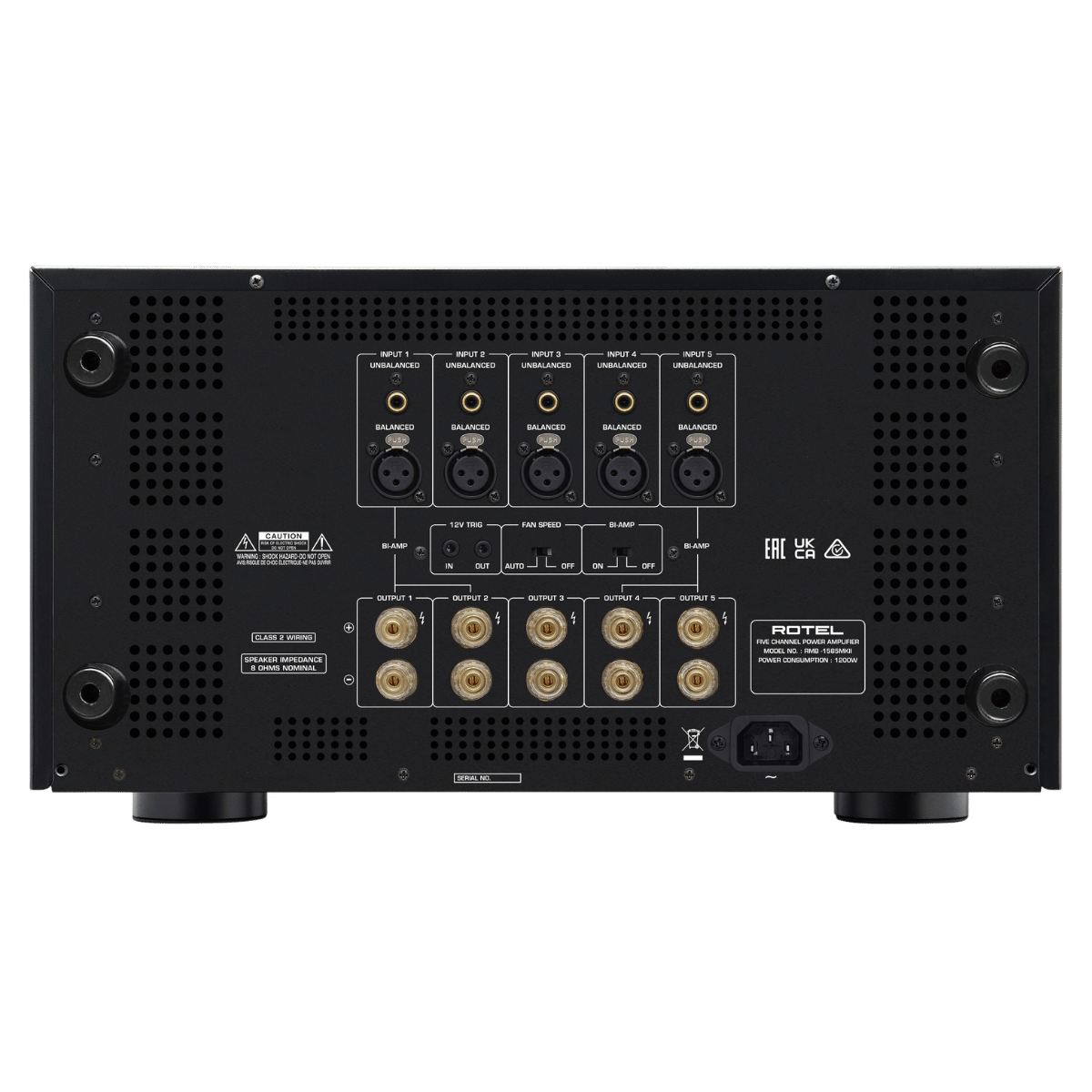 Rotel RMB-1585 MKII 5-Channel Power Amplifier Black