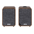Ruark MR1 MK3 #colour_Rich Walnut veneer with slate grey fabric grille