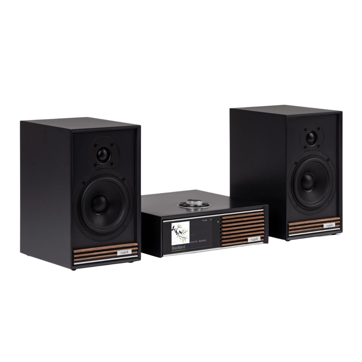 Ruark R610 Hi-Fi Pack #colour_Satin charcoal cabinet and walnut grille