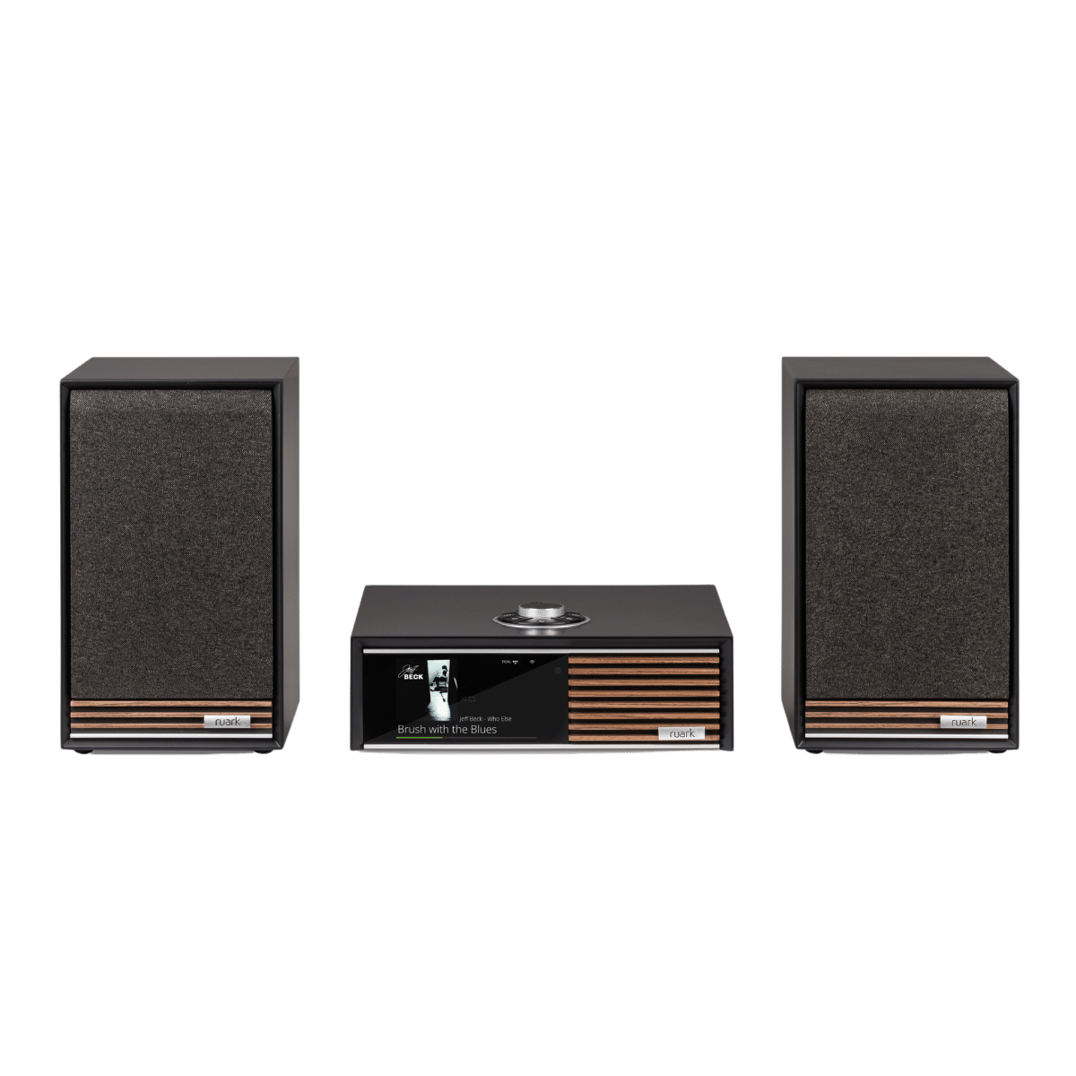 Ruark R610 Hi-Fi Pack #colour_Satin charcoal cabinet and walnut grille