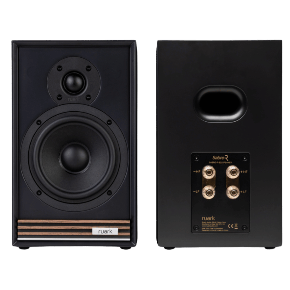 Ruark R610 Hi-Fi Pack #colour_Satin charcoal cabinet and walnut grille