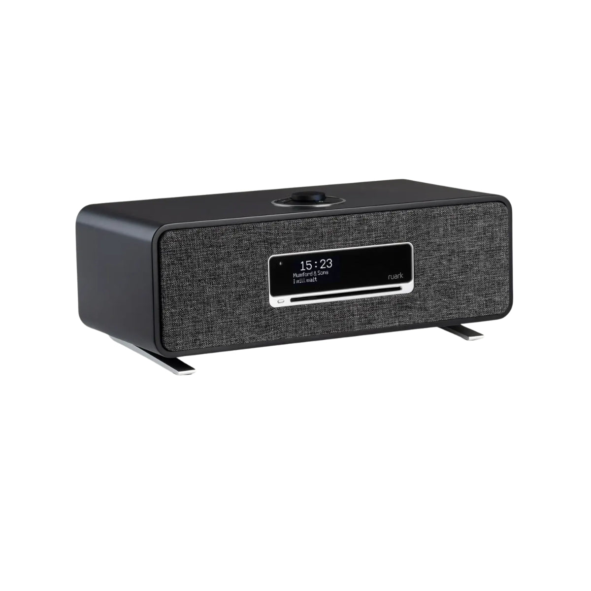 Ruark R3s Wireless Music System | Ruark Audio #colour_Satin Charcoal lacquer with slate grey fabric grille