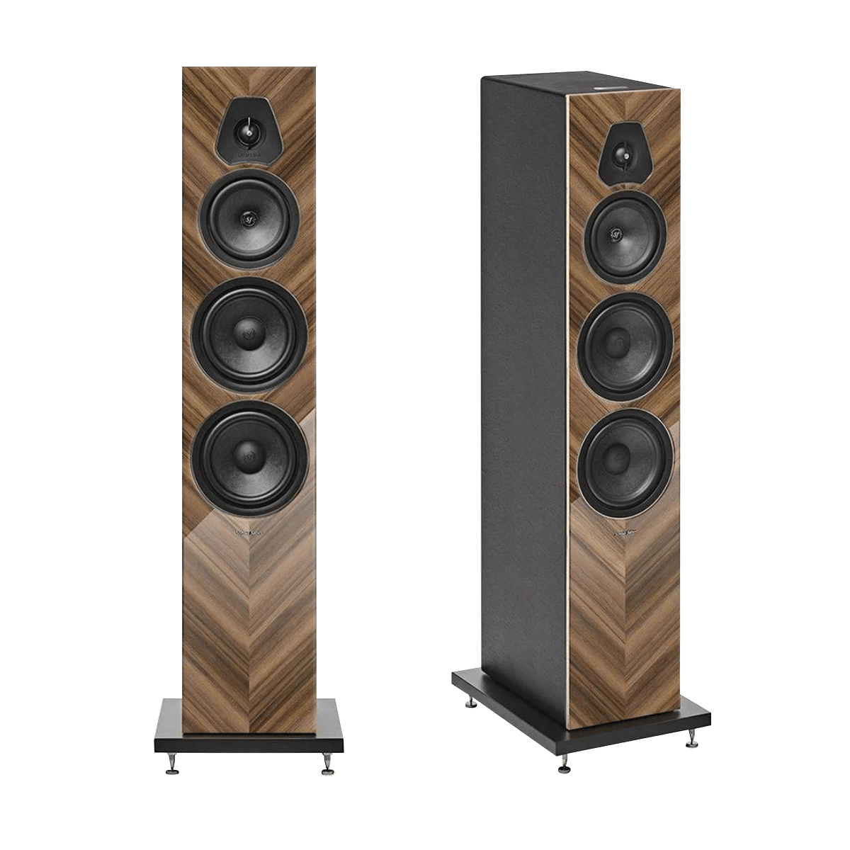 Sonus Faber Lumina V Amator Floorstanding Speakers #colour_walnut & black leather