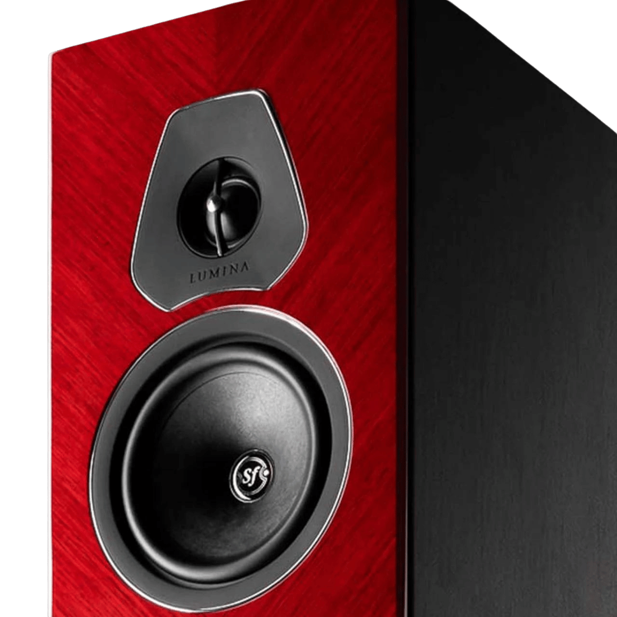 Sonus Faber Lumina V Amator Floorstanding Speakers  #colour_red wood & black leather