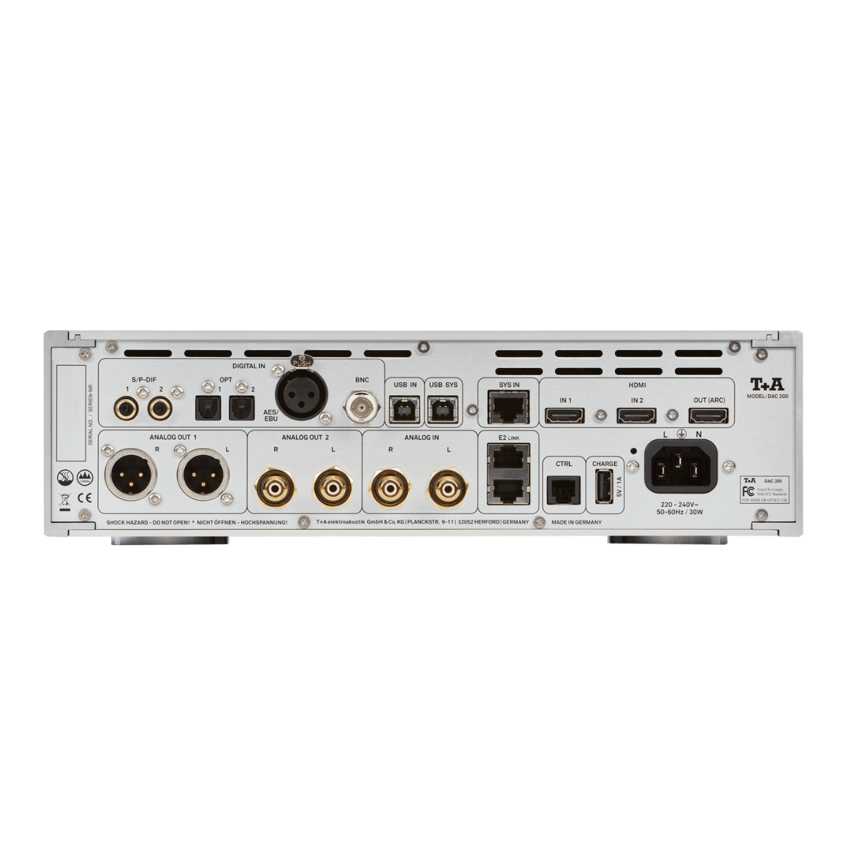 T+A Hi-Fi DAC 200 D/A Convertor Preamplifier Silver #colour_silver