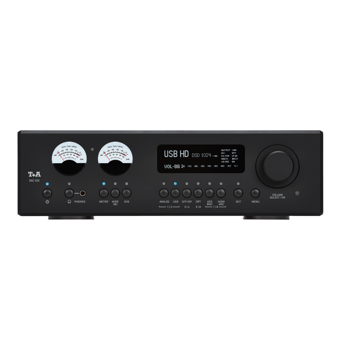 T+A Hi-Fi DAC 200 D/A Convertor Preamplifier Black #colour_black