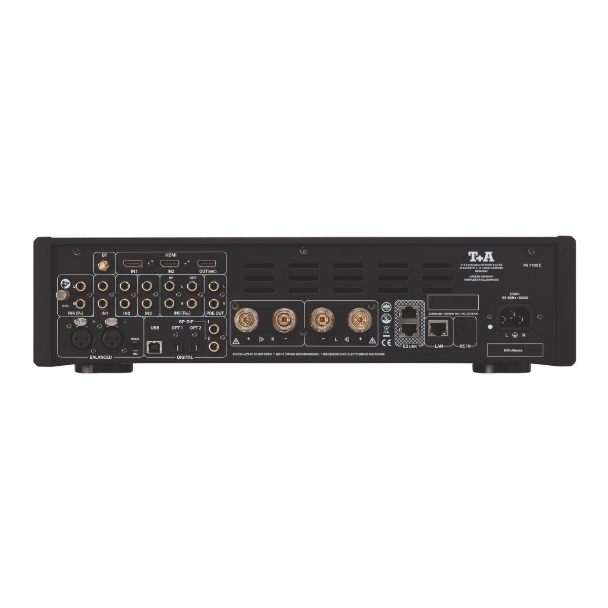 T+A Hi-Fi PA 1100 E Integrated Amplifier with DAC Black #colour_black