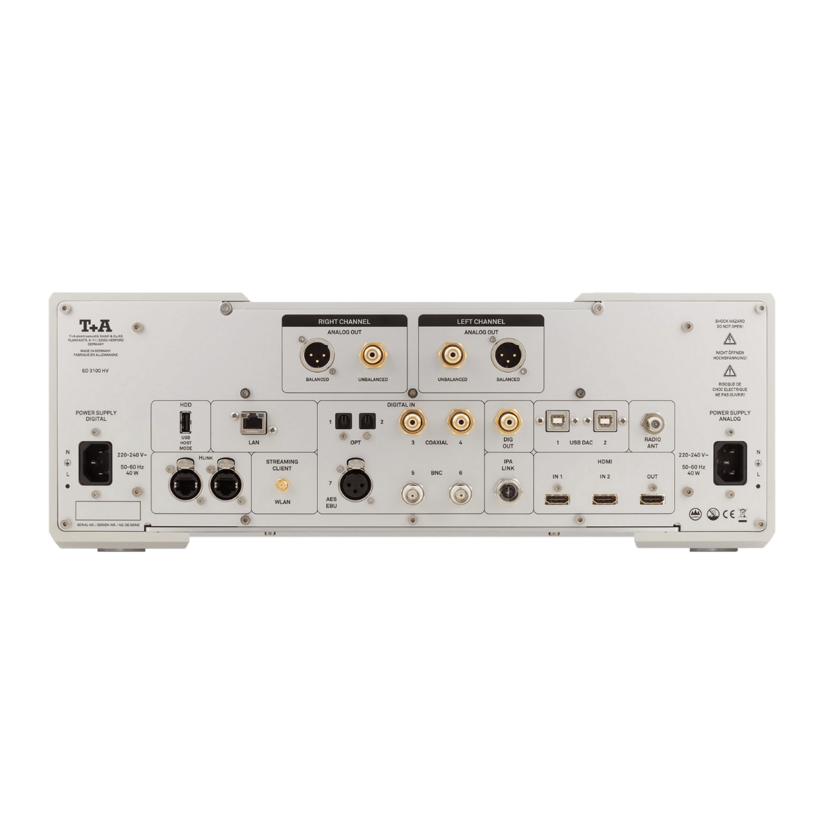 T+A Hi-Fi SD 3100 HV Reference Streaming DAC Silver #colour_silver