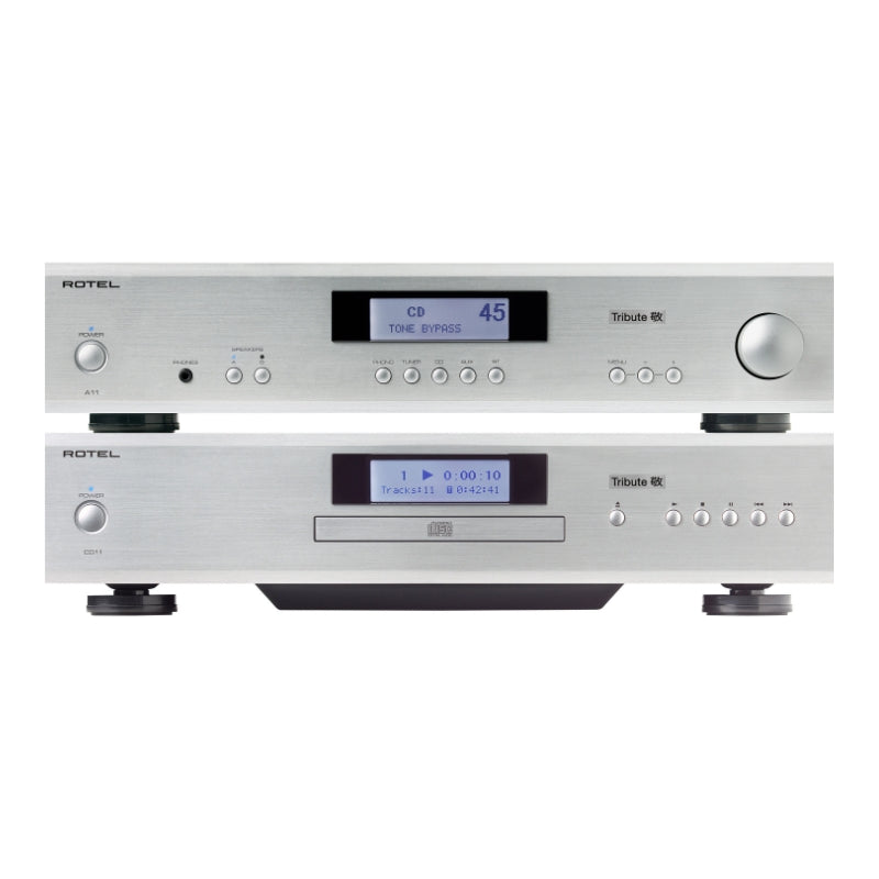 Rotel Tribute Pack Silver, CD player and amplifier