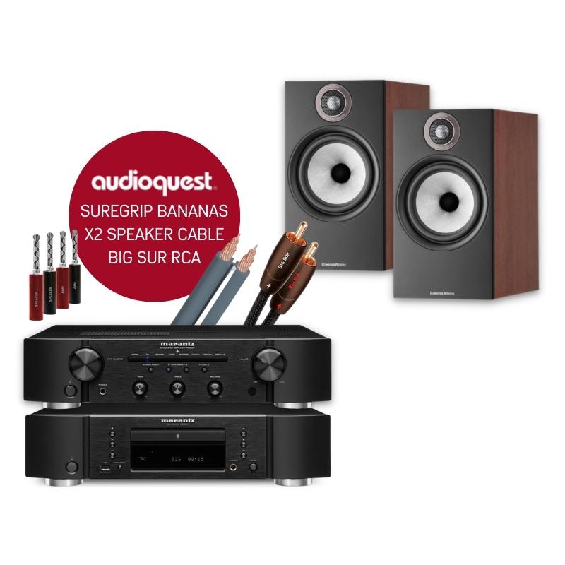Marantz PM6007 + CD6007 + B&W 606 S2 Speakers + AudioQuest Cables Bundle